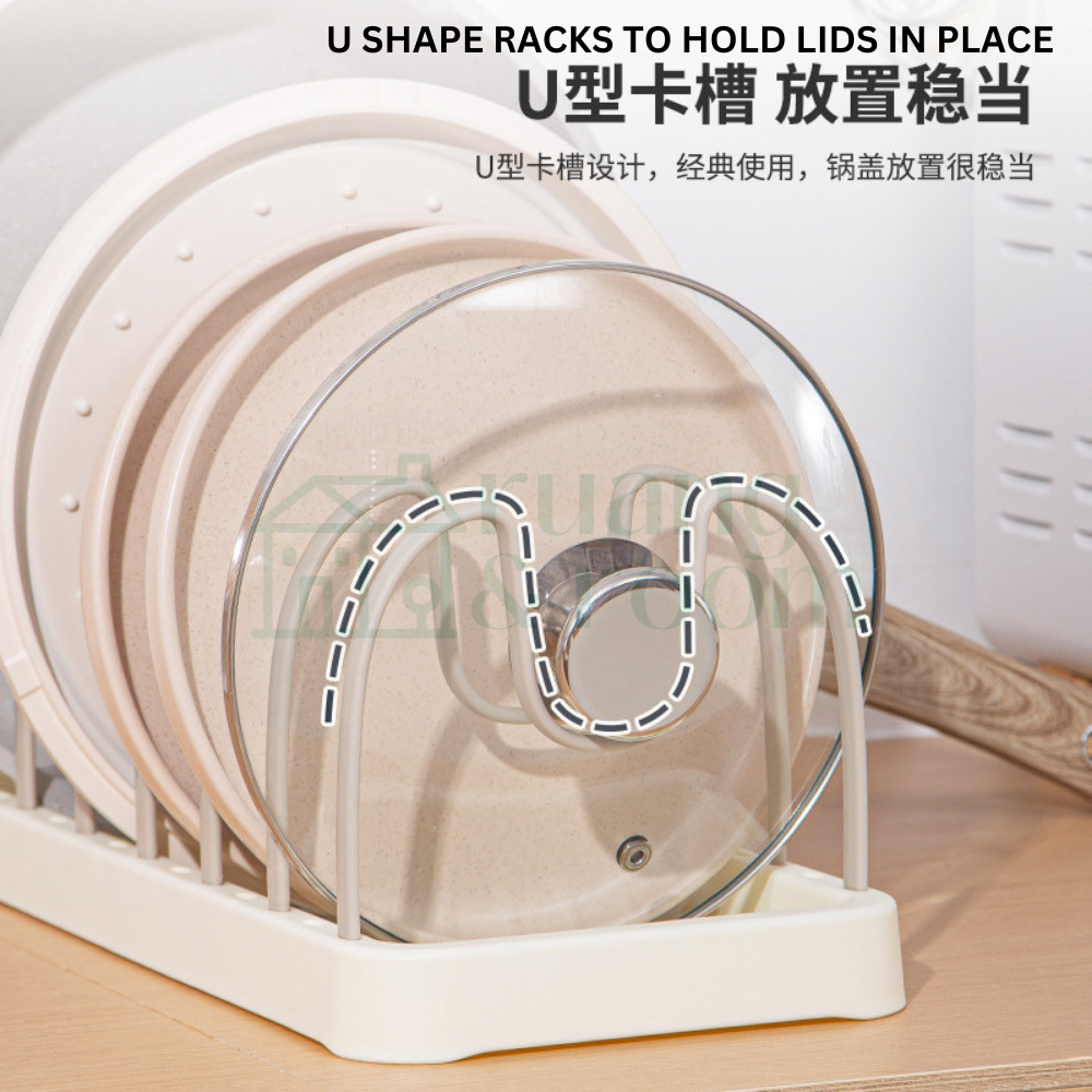 Dish, Plates, Pots, Pans, Lids Holder Rack Adjustable | Rak Penyimpanan ...