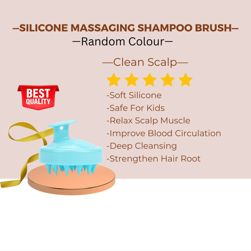 Silicone Hair Scalp Massager Brush Massaging Shampoo Brush