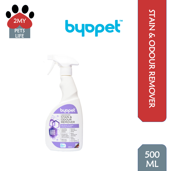 BYOPET ADVANCED STAIN & ODOUR REMOVER FOR DOGS & CATS 500ML Shopee