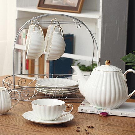 READY STOCK European English white ceramic coffee pot set high quality teapot home large capacity English afternoon tea Shopee Malaysia