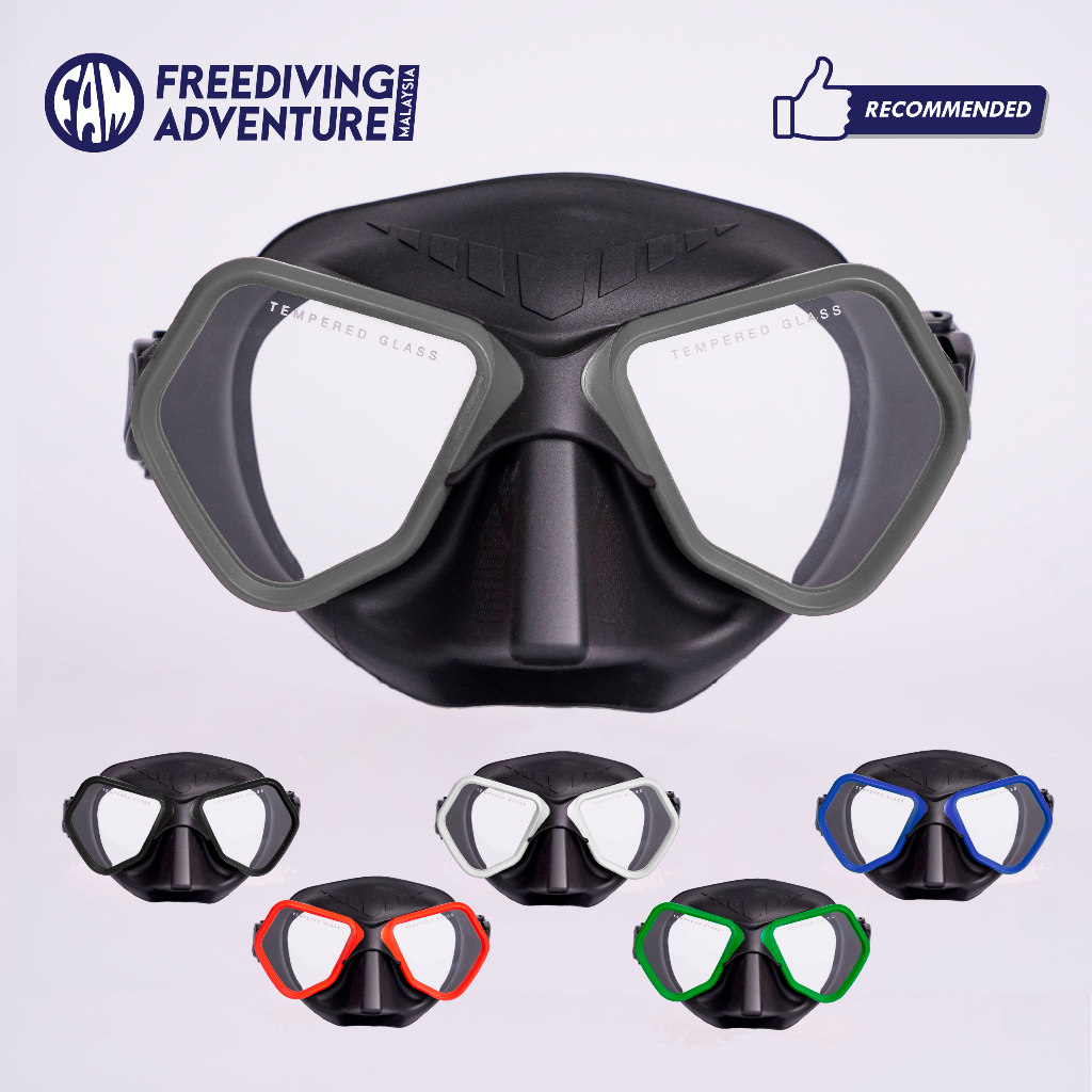 [FREE Mask Case] V Spearfishing Low Volume Mask Tempered Glass ...