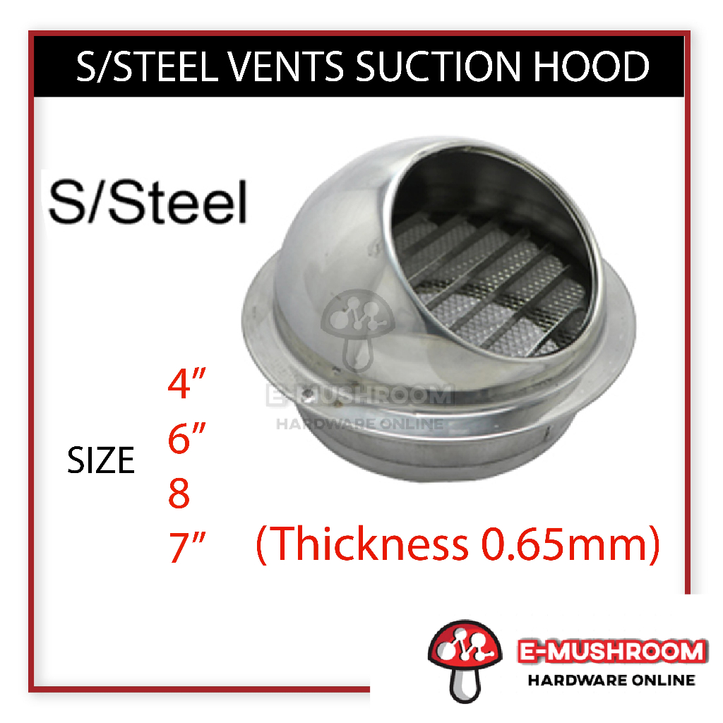 Ducting Stainless Steel End Cap For Cooker Hood Air Ventilation Gas