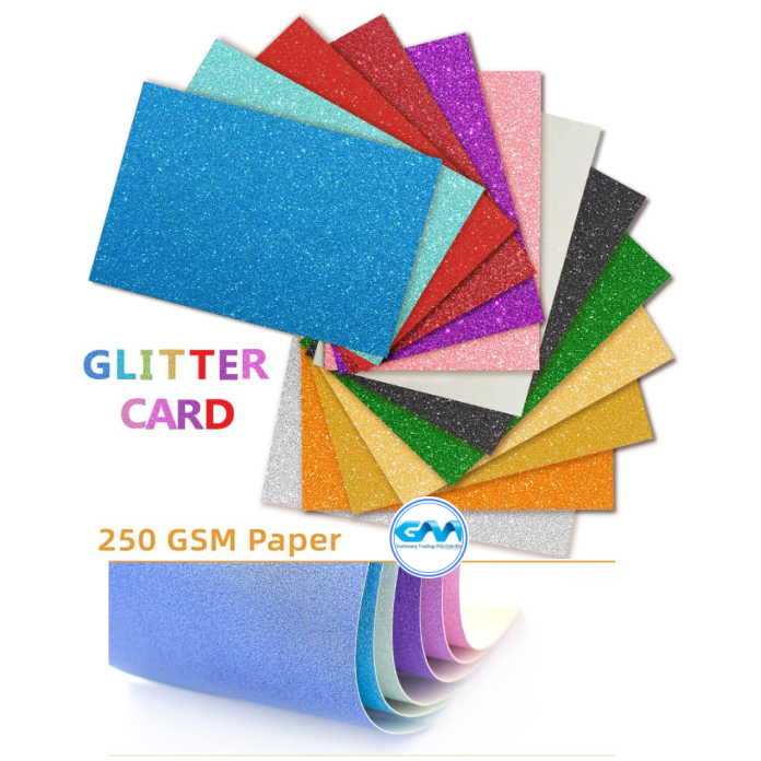 Glitter Card Paper Premium A4 Size Glitter Paper for Crafts 230gsm