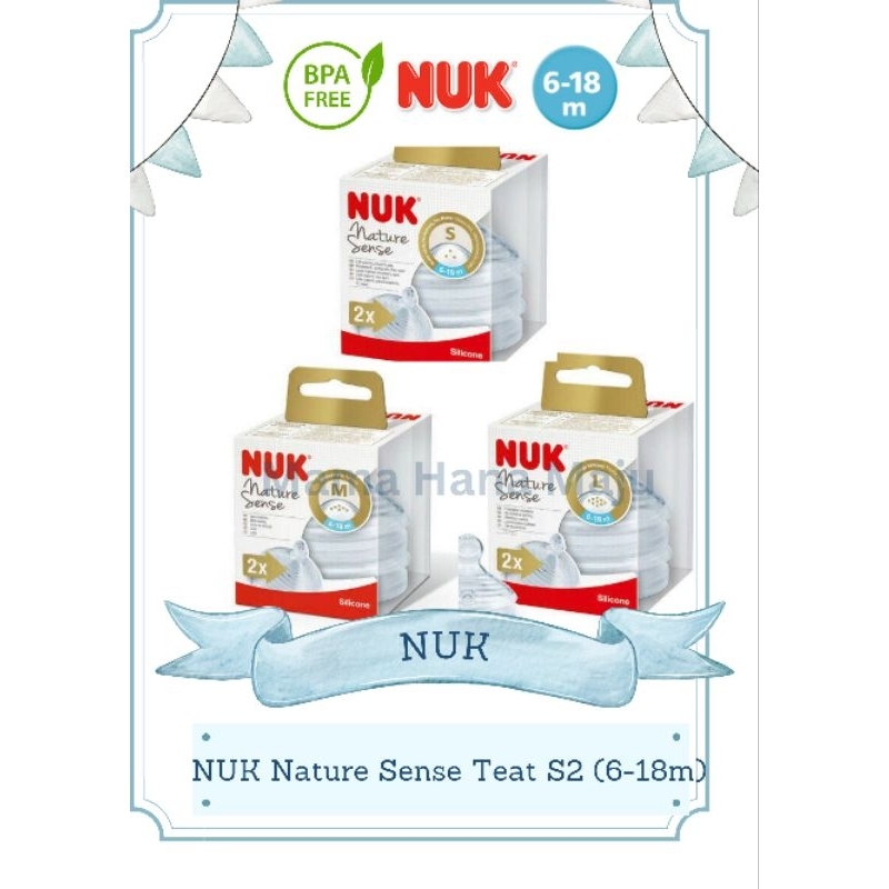 NUK Nature Sense Teat S2 (6-18m) Twin Pack | Shopee Malaysia