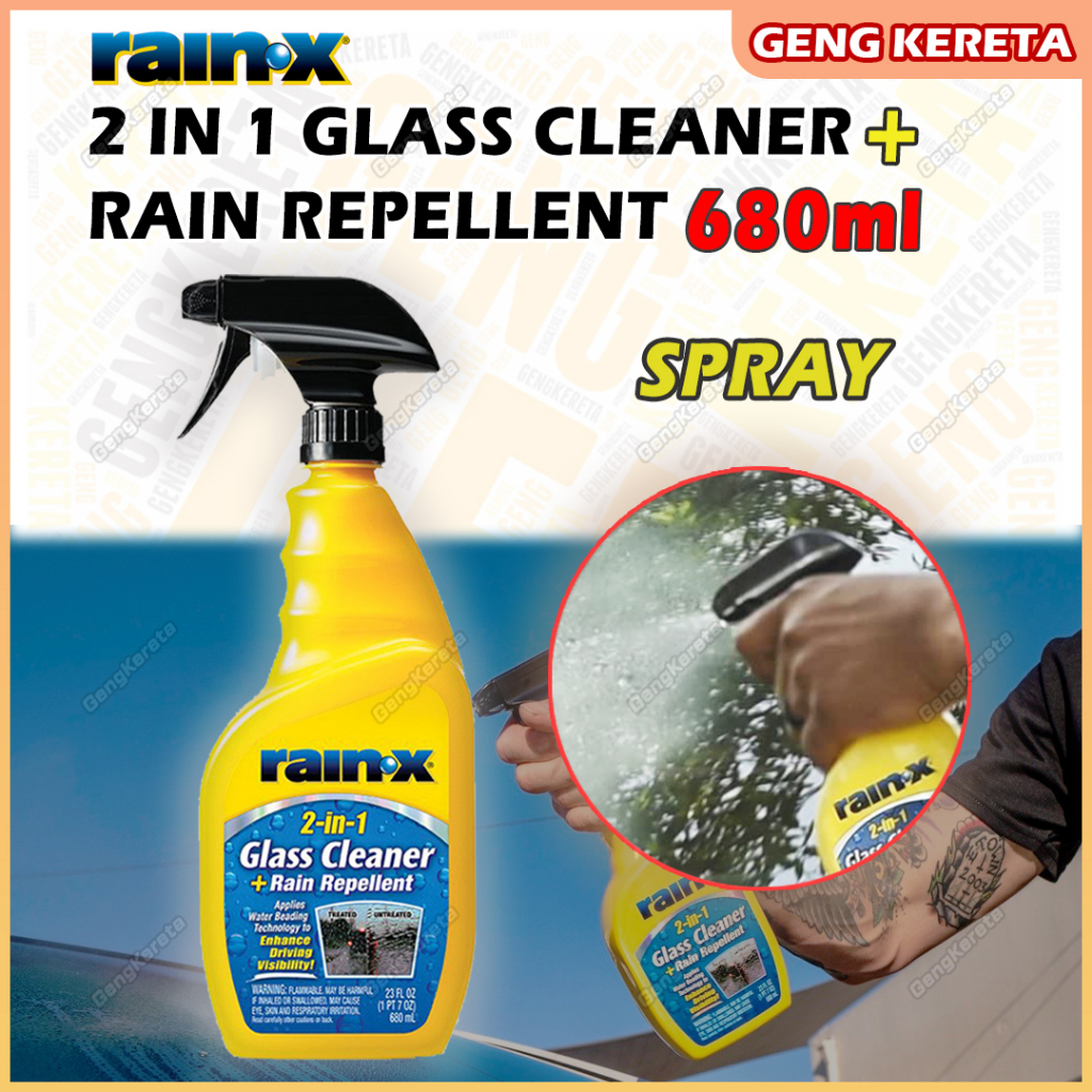 RainX / RainX / Rain X / Rain X 2 In 1 Glass Cleaner + Rain Repellent Clear Clean Vision Car