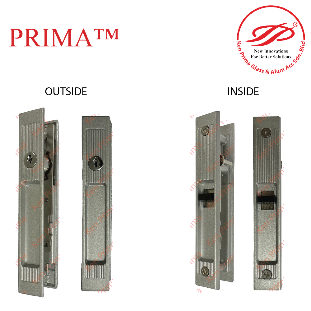 Ken Prima - Prima 4420 Sliding Door Lock with Key & Lock Indicator ...