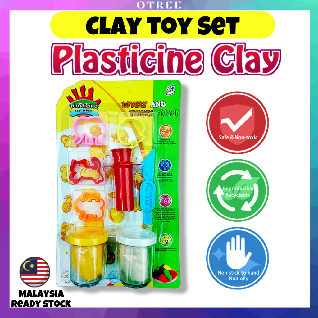 Plasticine play shop set