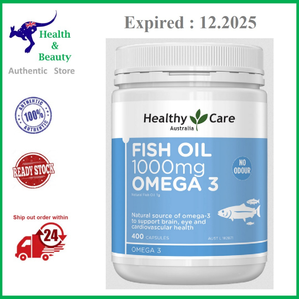 HEALTHY CARE Fish Oil 1000mg Omega 3 (400 Capsules) | Shopee Malaysia