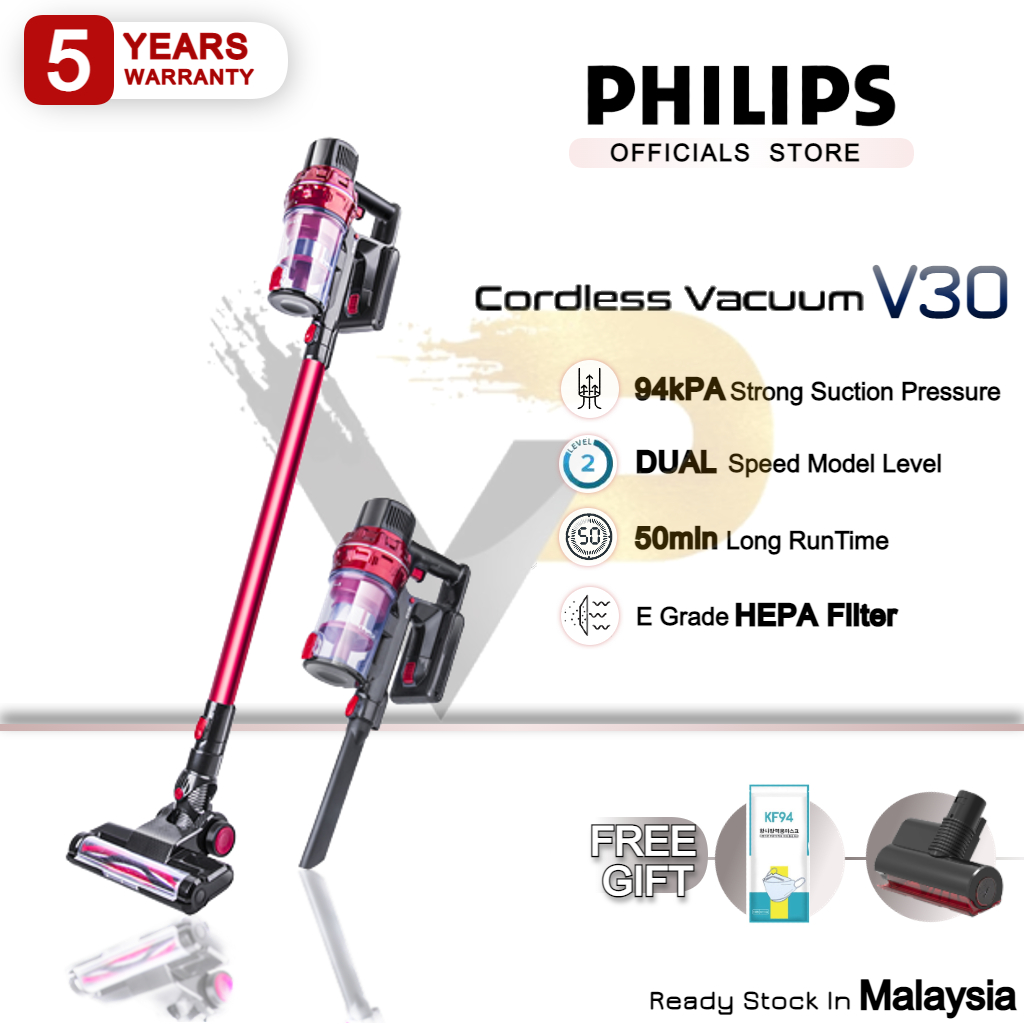 Ready Stock⚡ New 2023 Cordless V30 Vacuum Free Dust Mite Cleaner