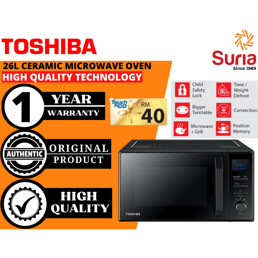 (Free Bubble Wrap)Toshiba 26L Microwave Oven with Grill & Convection