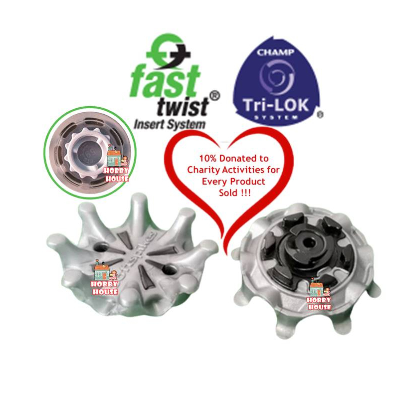Golf Shoe Spike Fast Twist 3.0 / Tri Lok Insert System (6 Pieces Per Pack) Shopee Malaysia