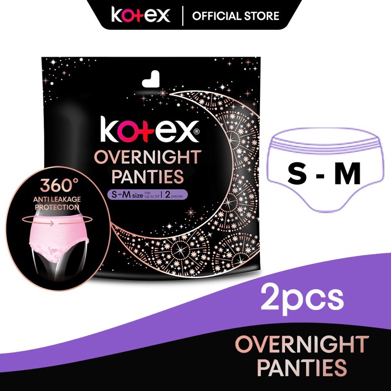 Kotex Overnight Panties SM / ML / LXL (2pcs) Shopee Malaysia