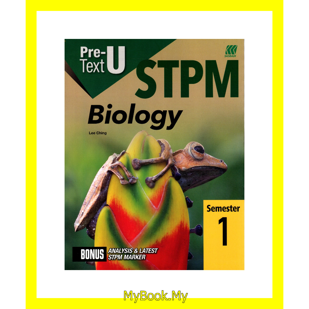 Baru Myb Buku Teks Pra U Stpm Semester Biology Sasbadi