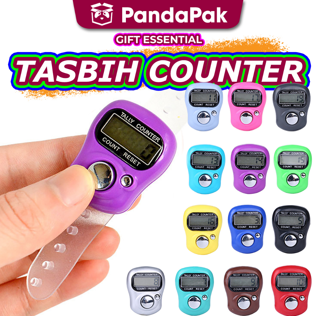 PORTABLE MINI LIGHT WEIGHT TASBIH DIGITAL ROW FINGER COUNTER WITH DIGITAL  LCD DISPLAY GIFT DOORGIFT 001