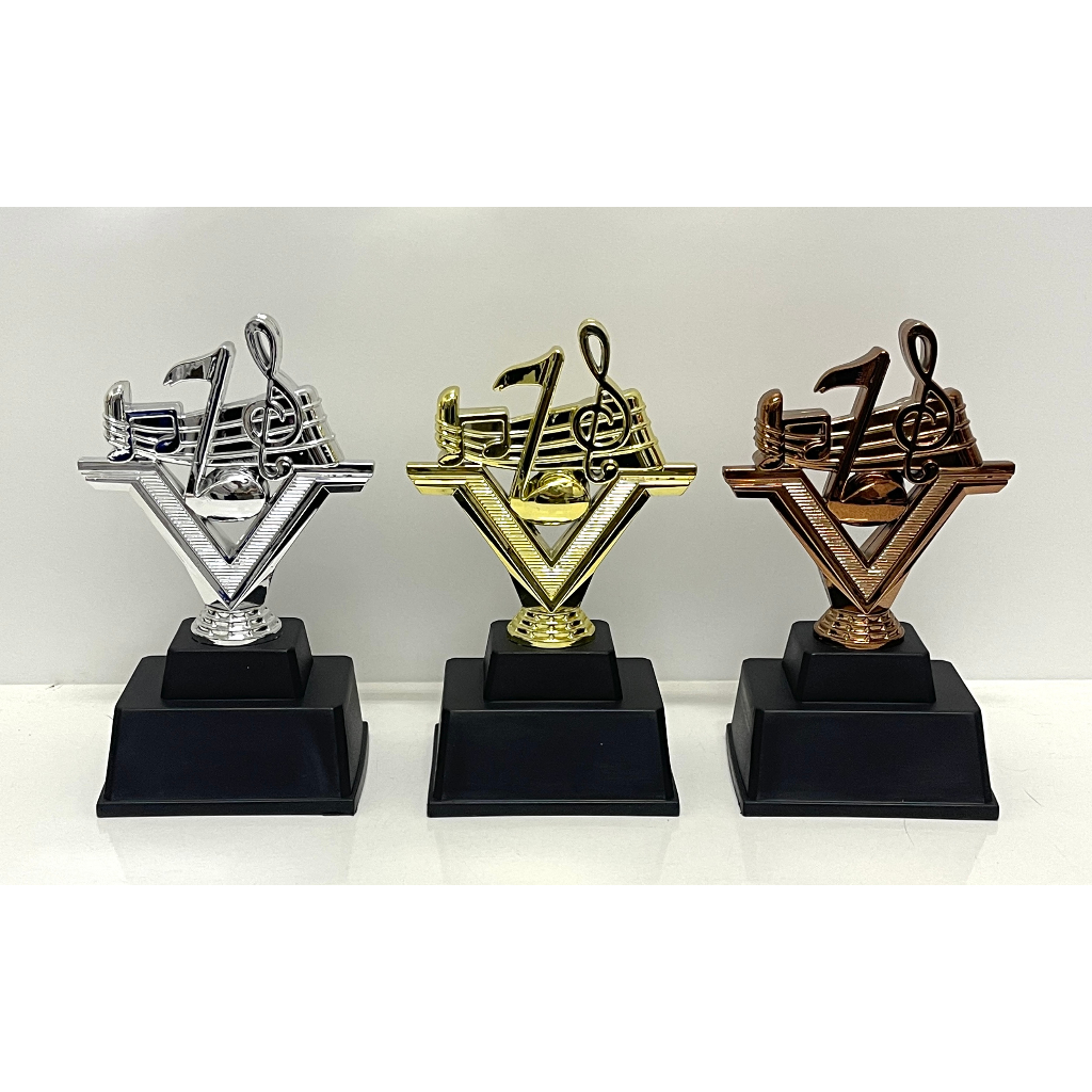 MUSIC NOTES Plastic Trophy MF004 Screw Medal (Hadiah Sukan Sekolah Dan ...