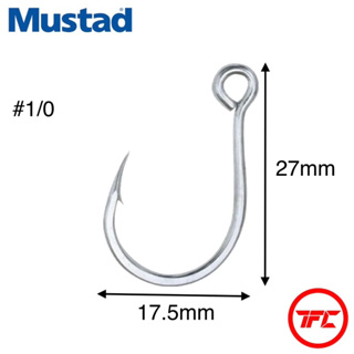 Mustad 10121NP Kaiju In-Line Single Hook (Lure Replacement Hooks)