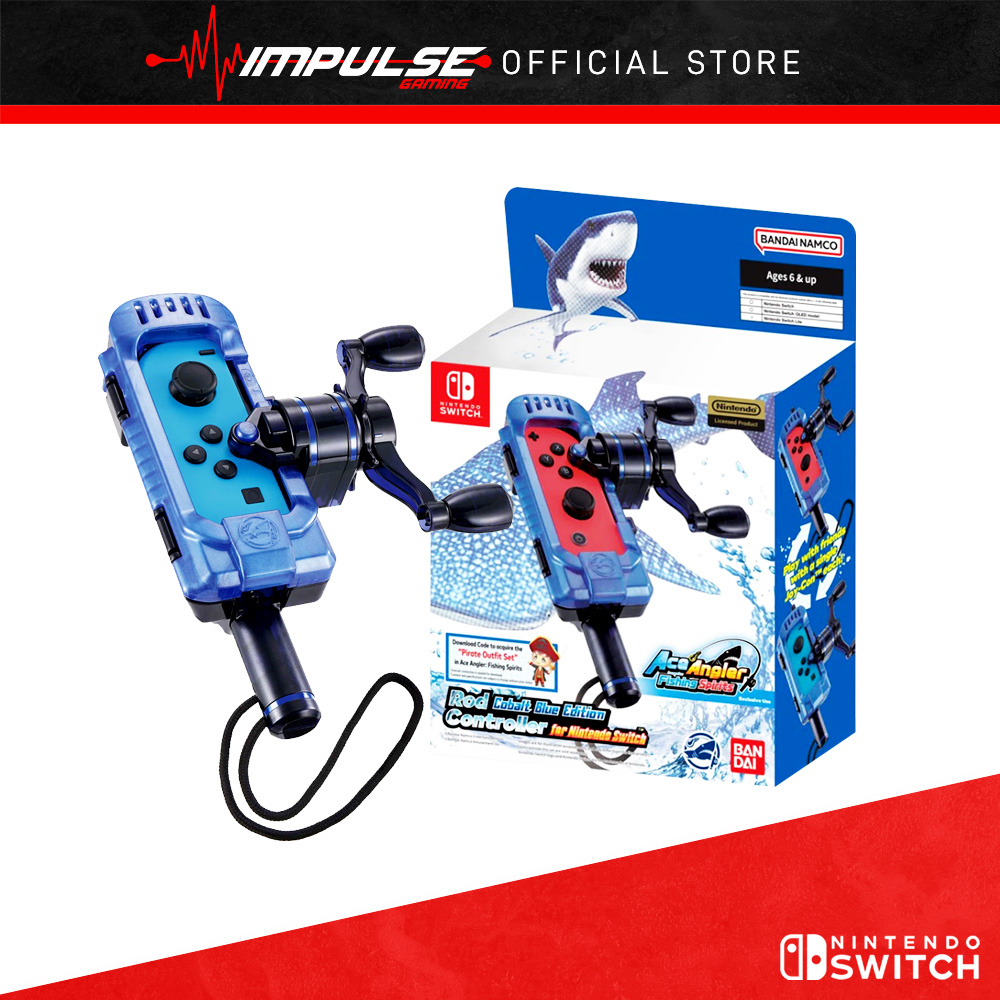 NSW Nintendo Switch Ace Angler (Tsuri Spirit) Fishing Spirits Rod  Controller - Cobalt Blue Edition
