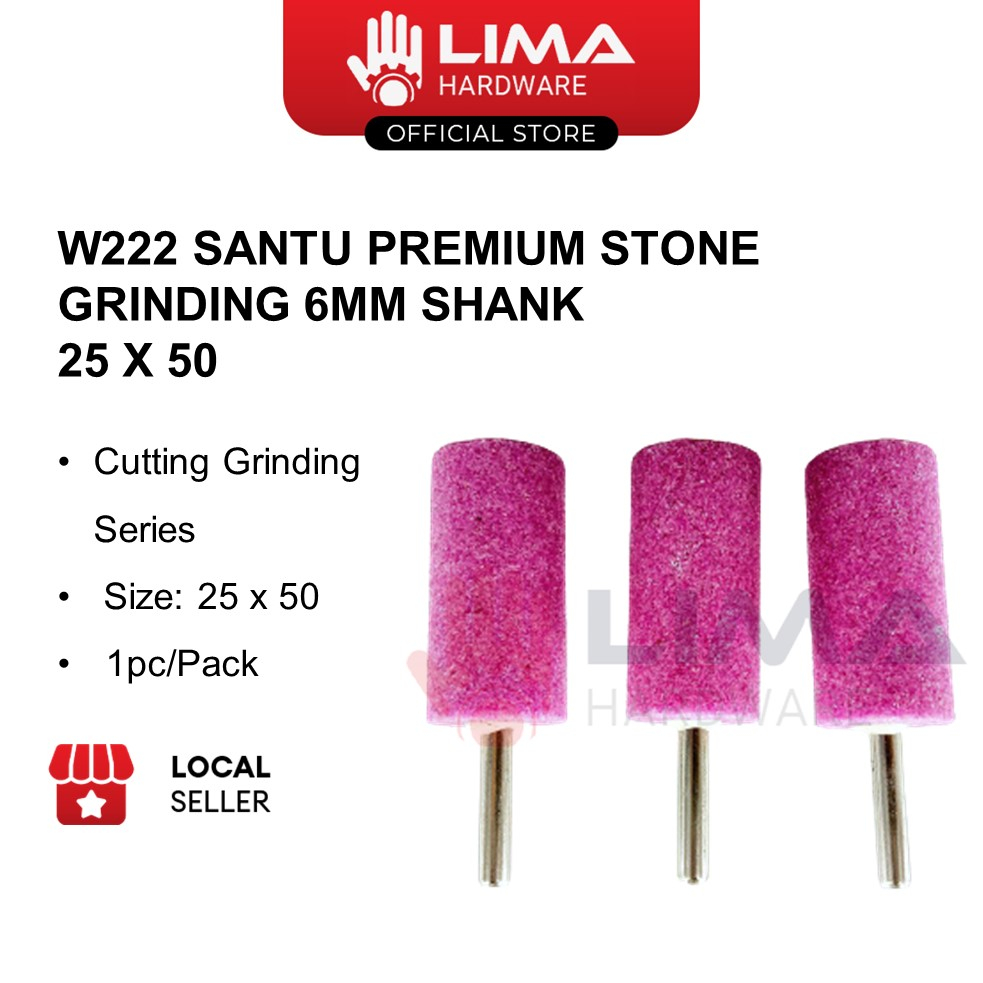 SANTU W222 Premium Stone Grinding, Pengisar Batu 石磨机 6MM SHANK 25 X 50 ...