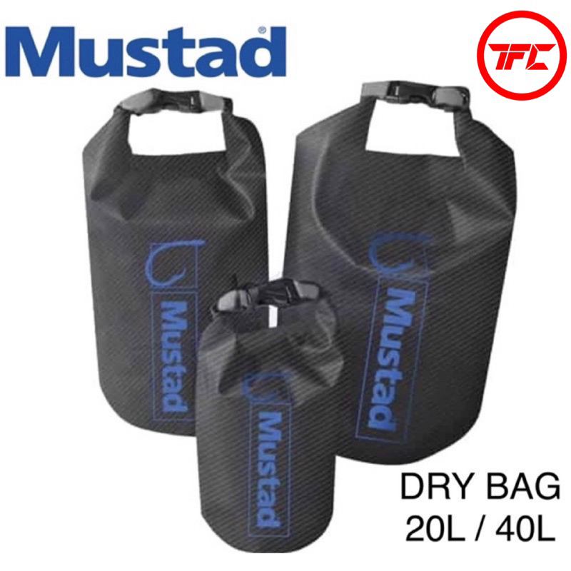 MUSTAD Dry Bag 20L / 40L Waterproof Fishing Outdoor Travel Hiking Camping  Sling