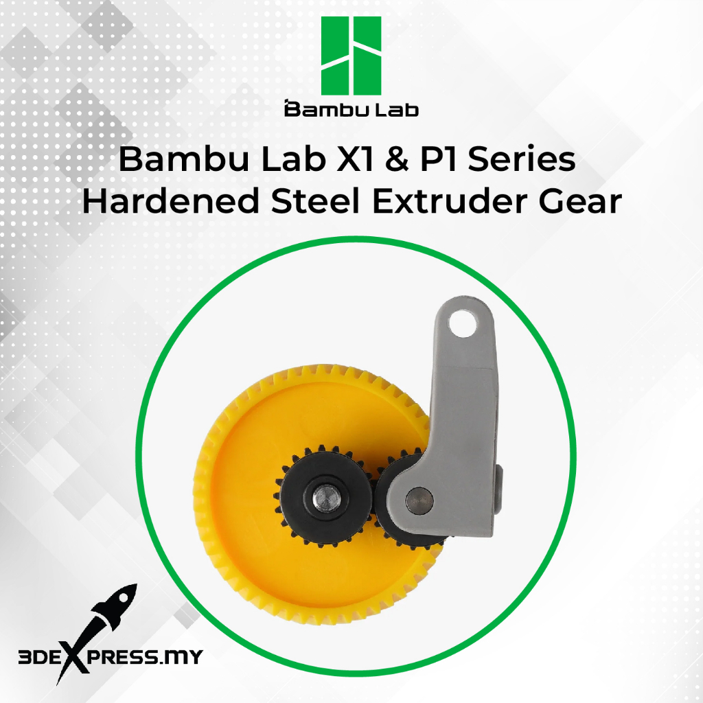 Bambu Lab X1 Series // P1P  - Hardened Steel Extruder Gear Assembly