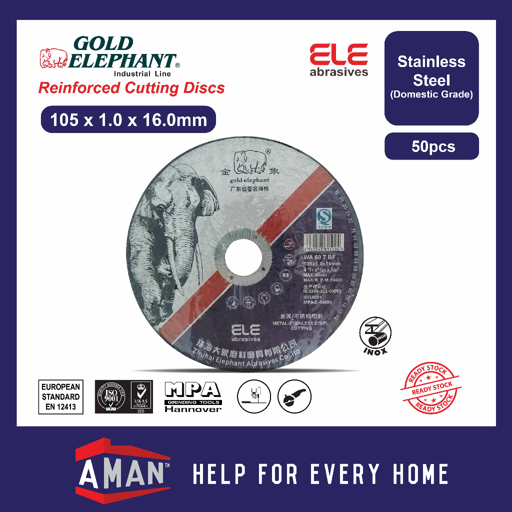 GOLD ELEPHANT Stainless Steel Metal Cutting Disc 4" Reinforced Super