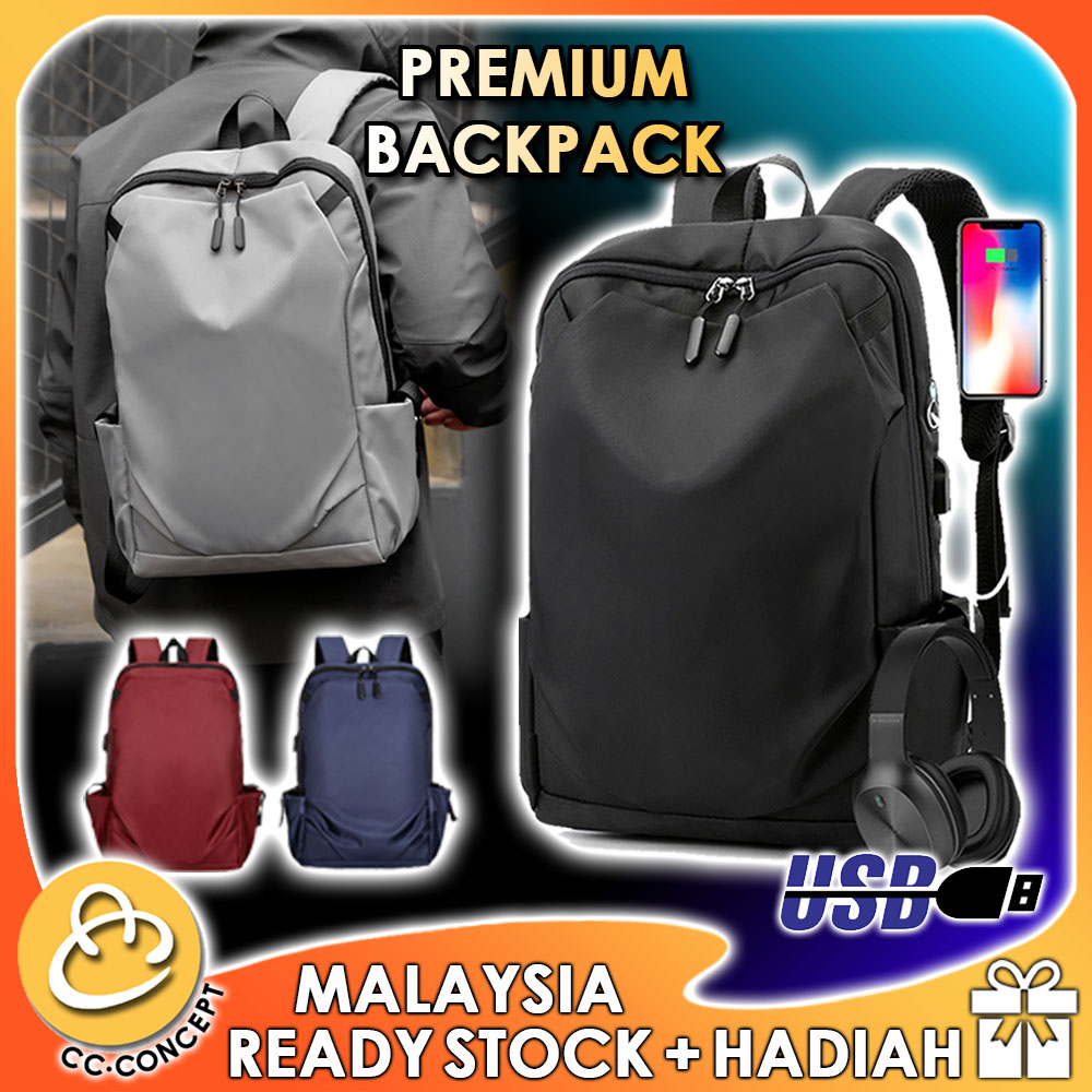 CC CONCEPT Premium Laptop Backpack Waterproof USB Charging Travel Bag ...