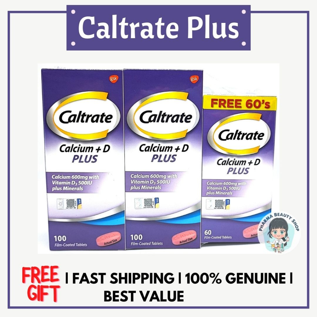 [FREE GIFT] NEW PACKAGING - Caltrate 600+D Plus (2 x100s+60s/ 2 x 100s ...