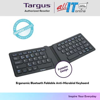 Targus Ergonomic Bluetooth Foldable Anti-Microbial Keyboard (AKF003)