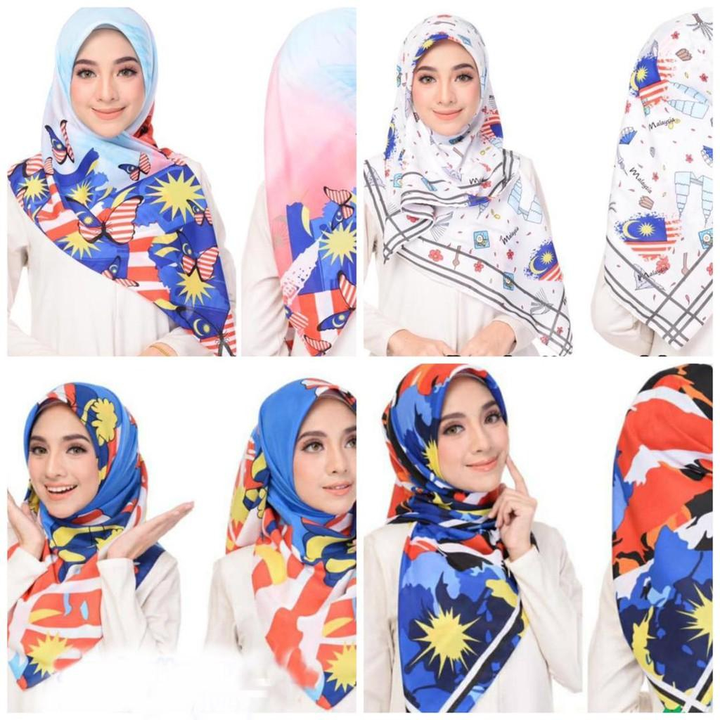 BAWAL MERDEKA/TUDUNG MERDEKA/BAWAL COTTON BIDANG 45/CORAK MERDEKA/TEMA ...