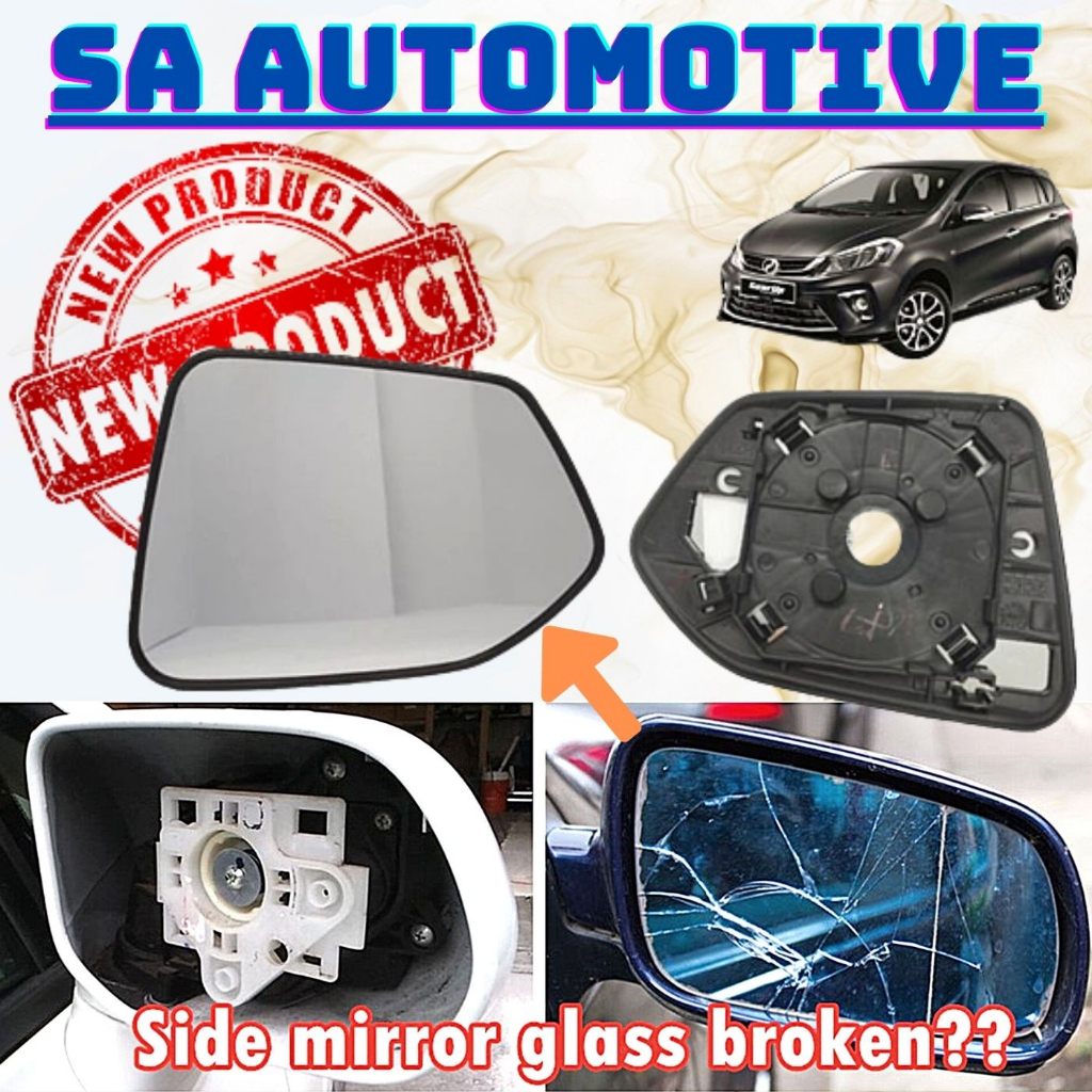 ORIGINAL PERODUA MYVI GT 2018-2023 SIDE MIRROR GLASS [HIGH QUALITY ...