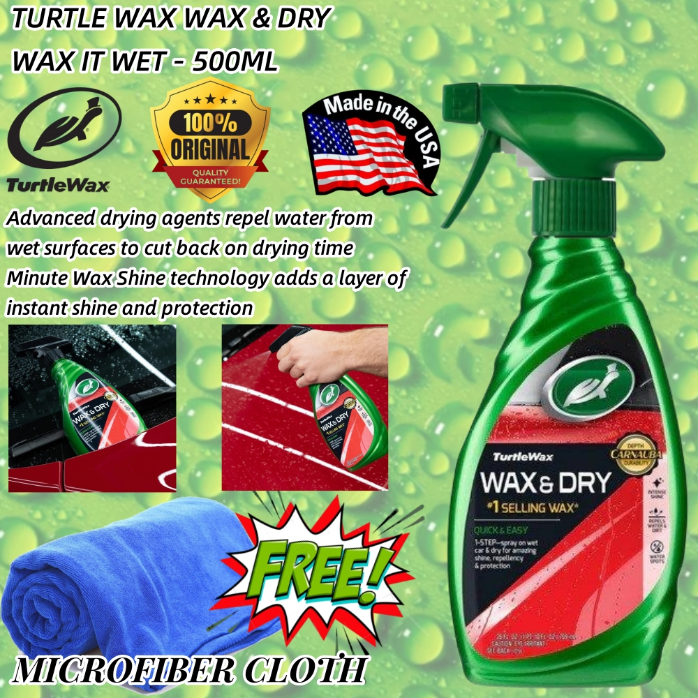 (100 ORIGINAL TURTLE WAX) Turtle Wax Wax It Wet Spray Wax / Wax & Dry