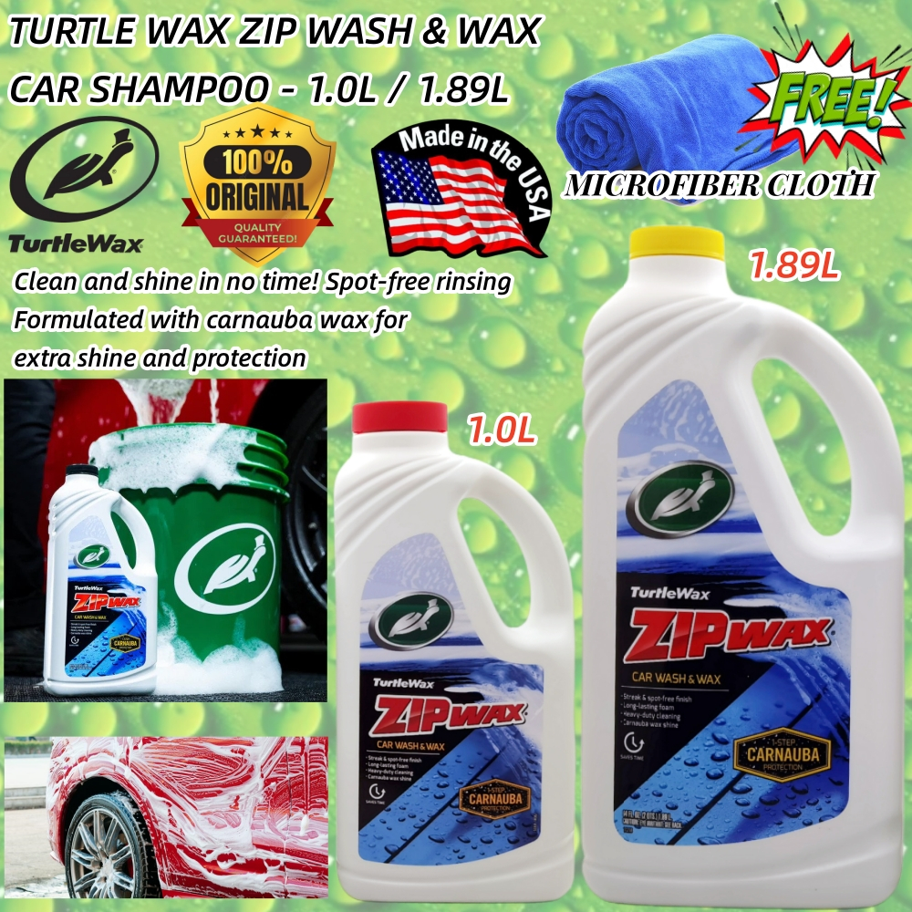 (100 ORIGINAL TURTLE WAX) Turtle Wax Zip Wax Car Wash & Wax 1