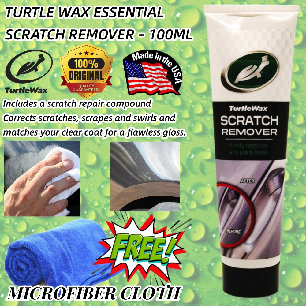 (100% ORIGINAL TURTLE WAX) Turtle Wax Essential Scratch Remover - 100ML ...