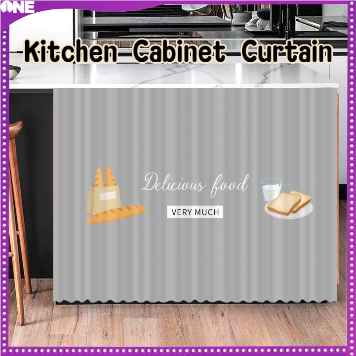FJONE Kitchen Curtains Cover Curtain No Need Perforate Dustproof Self