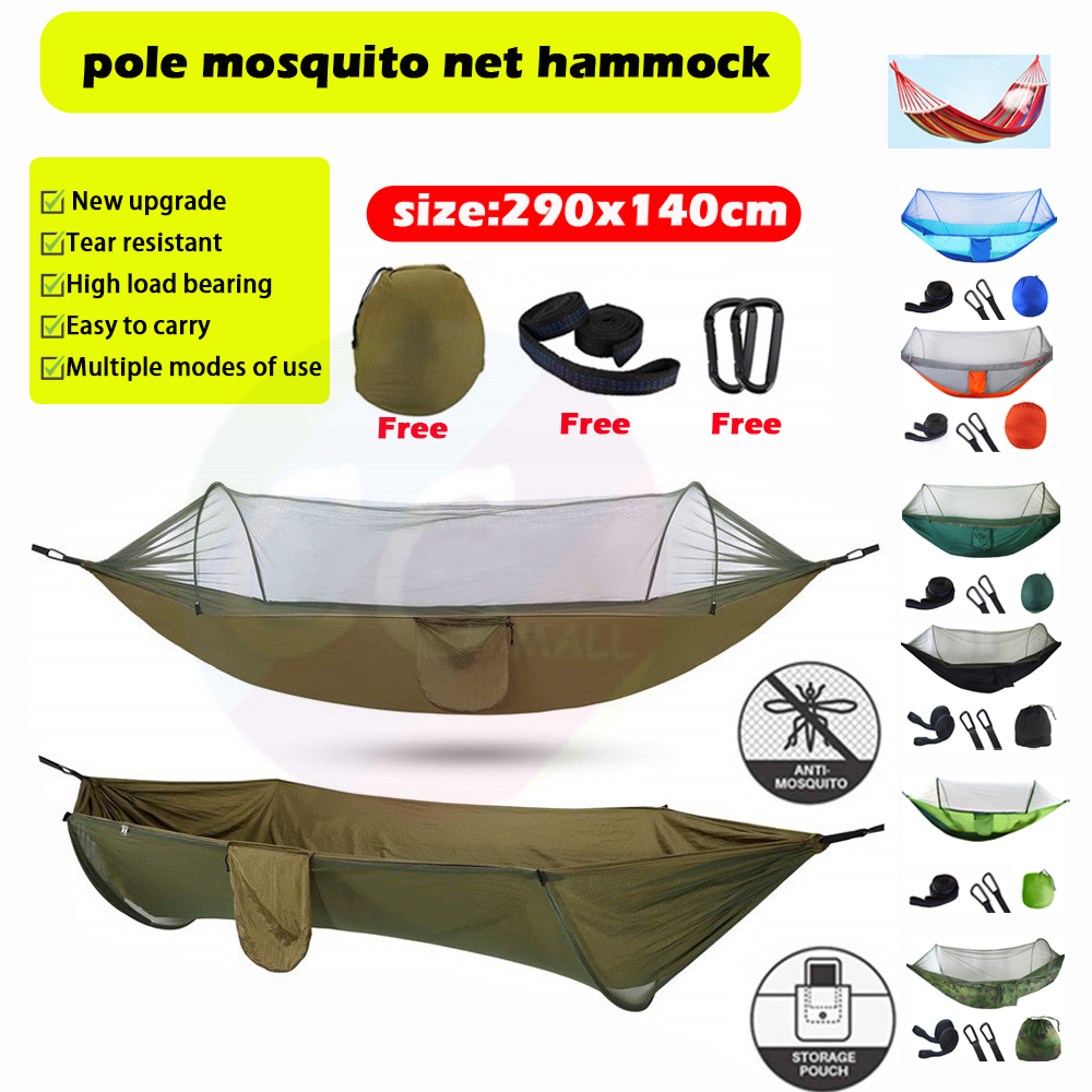 290X140cm Outdoor HammockCamping Hammock with Mosquito Net Portable