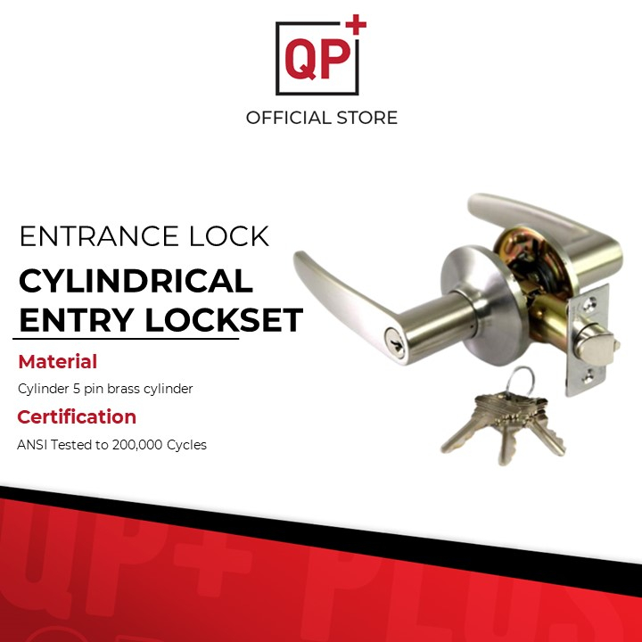 DORMA ENTRY LOCKSET CYLINDRICAL ENTRANCE LOCK TUBULAR LEVERSET LOCKSET