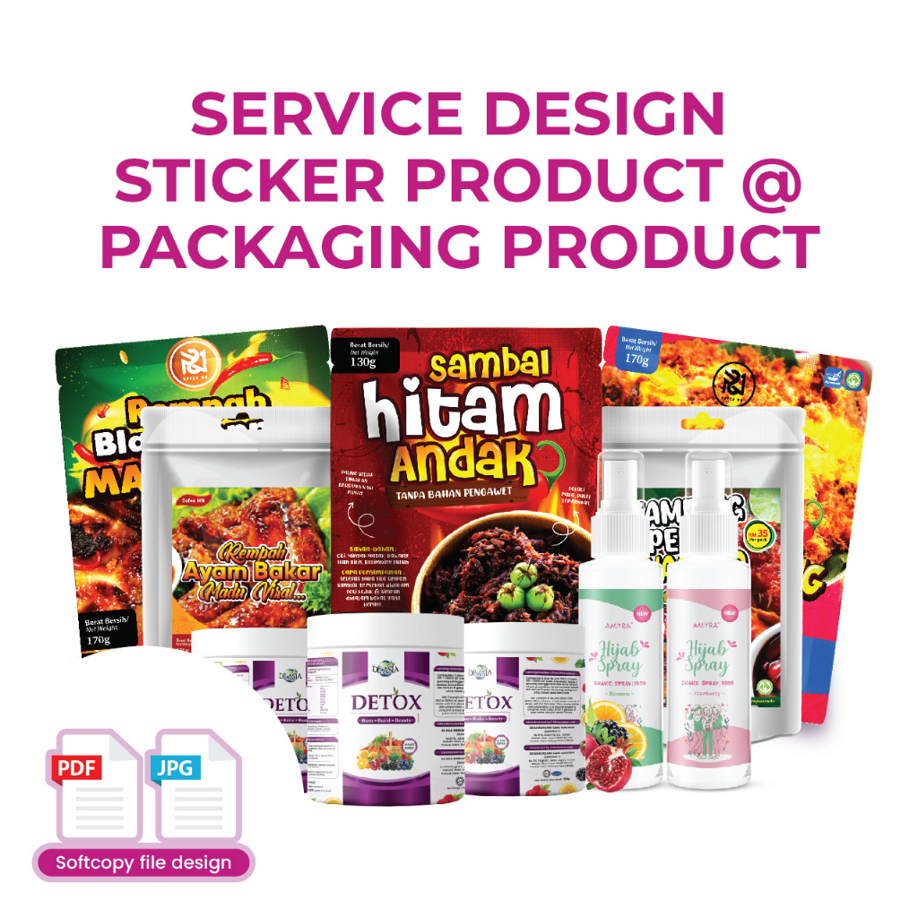 SERVICE DESIGN STICKER LABEL/PACKAGING | Shopee Malaysia