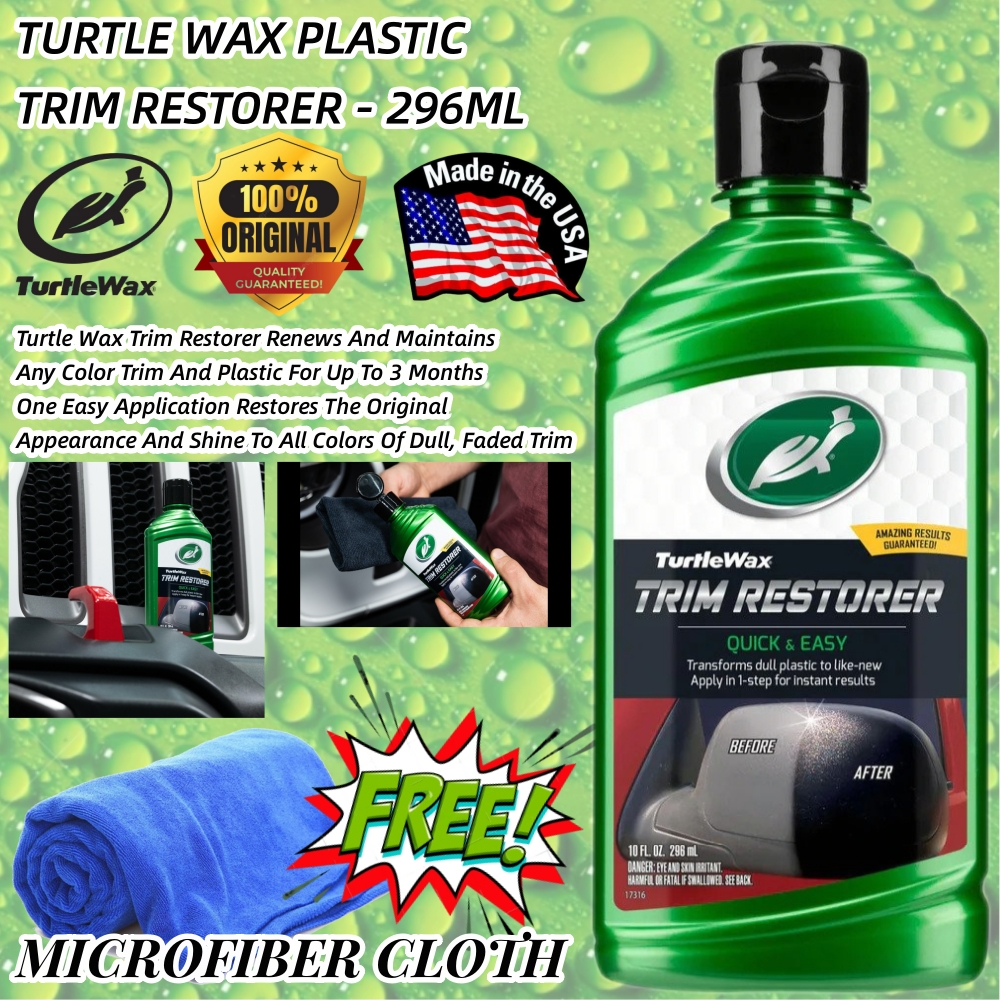 (100% ORIGINAL TURTLE WAX) Turtle Wax Plastic Trim Restorer - 296ml ...