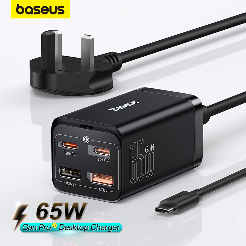 Baseus Gan3 Pro (4 Ports) Desktop Charger- 65w