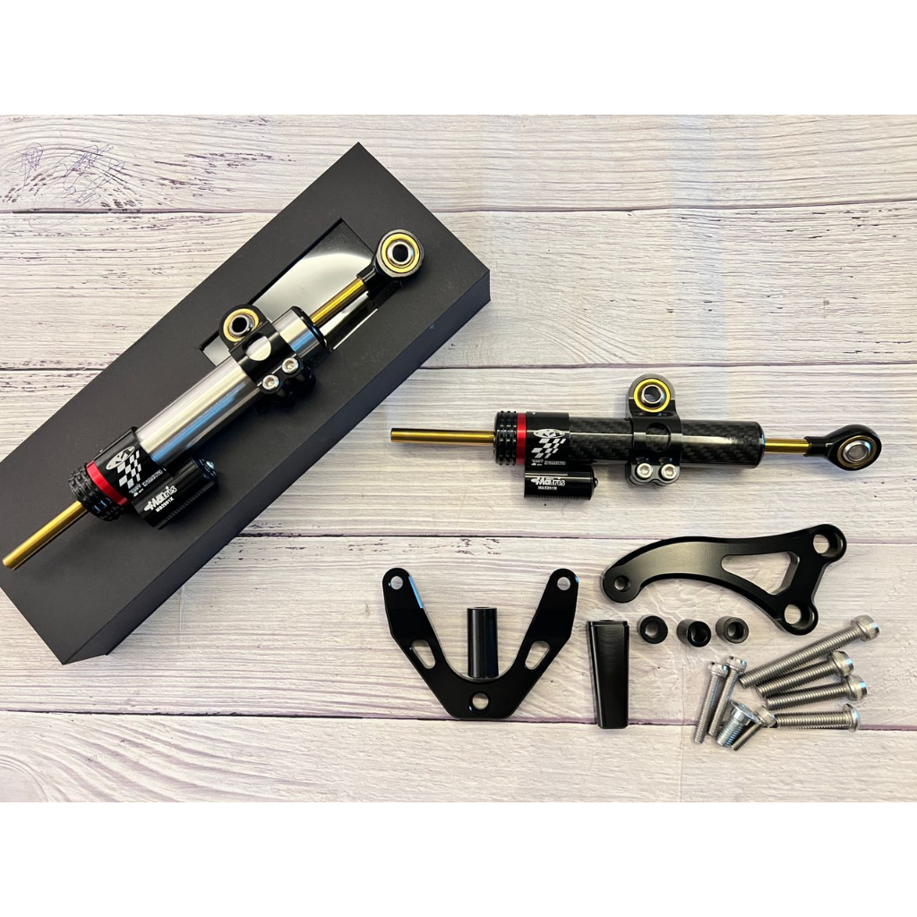 Suzuki GSX S750 GSX S750 MATRIS STEERING DAMPER BLACK SILVER COLOUR SIAP DAMPER BRCKET FULL SET