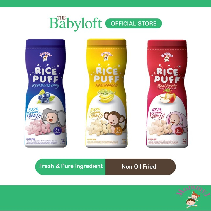 Mommyj Baby Pure Rice Puff for 6+ Months Baby (45g) | Shopee Malaysia