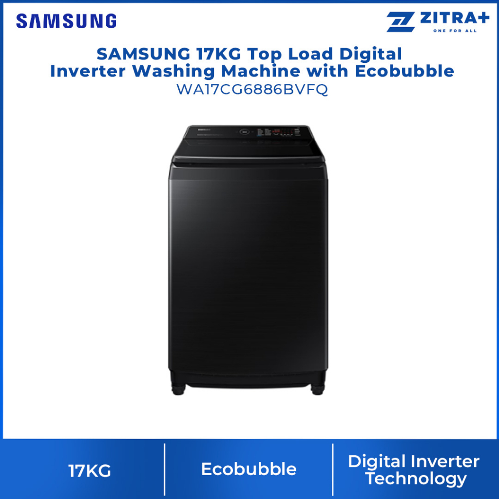 SAMSUNG 17KG Top Load Digital Inverter Washing Machine With Ecobubble