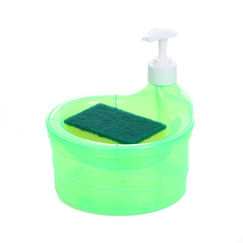 2 in 1 Soap Dispenser and Scrubber Holder with Sponge Kitchen ...