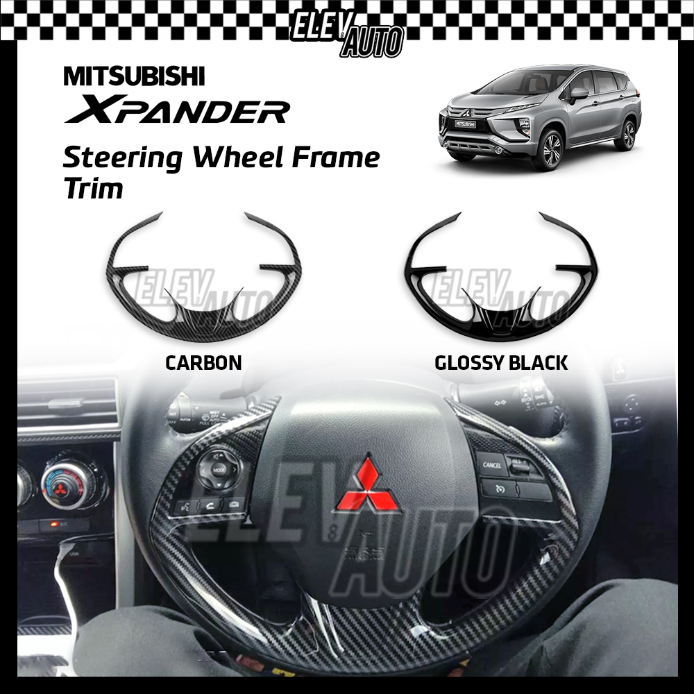 Mitsubishi Xpander Steering Wheel Frame Interior Trim Cover Carbon