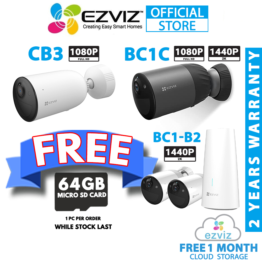 Ezviz Outdoor Battery Powered CB3 / BC1C 2MP 4MP BC1-B2 4MP Two Way ...