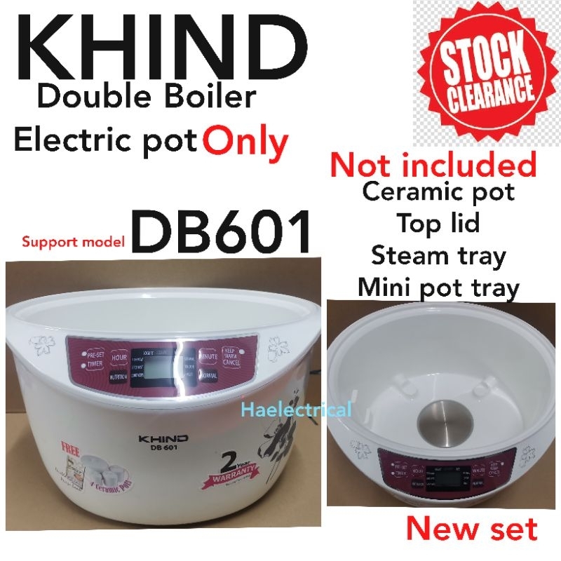 khind Double Boiler DB601 (electrical pot only) Shopee Malaysia