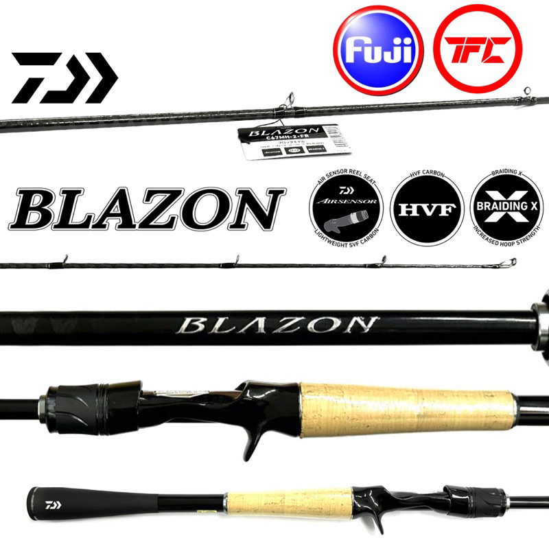 Daiwa Baitcasting Rod - Solid Fiberglass Construction With Glow In Dark Tip & EVA Grips
