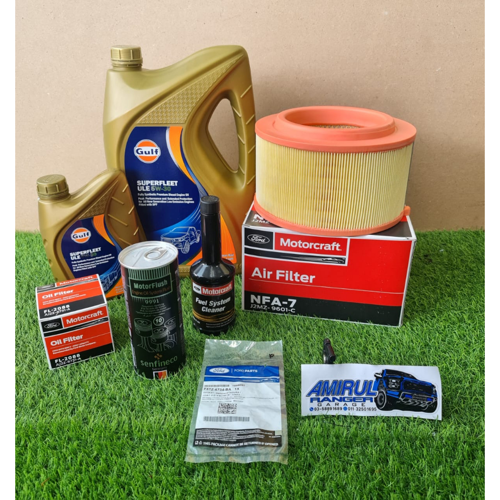 Ford Ranger 2.2 GULF Superfleet ULE 5W-30 CK-4 SERVICE SET | Shopee ...