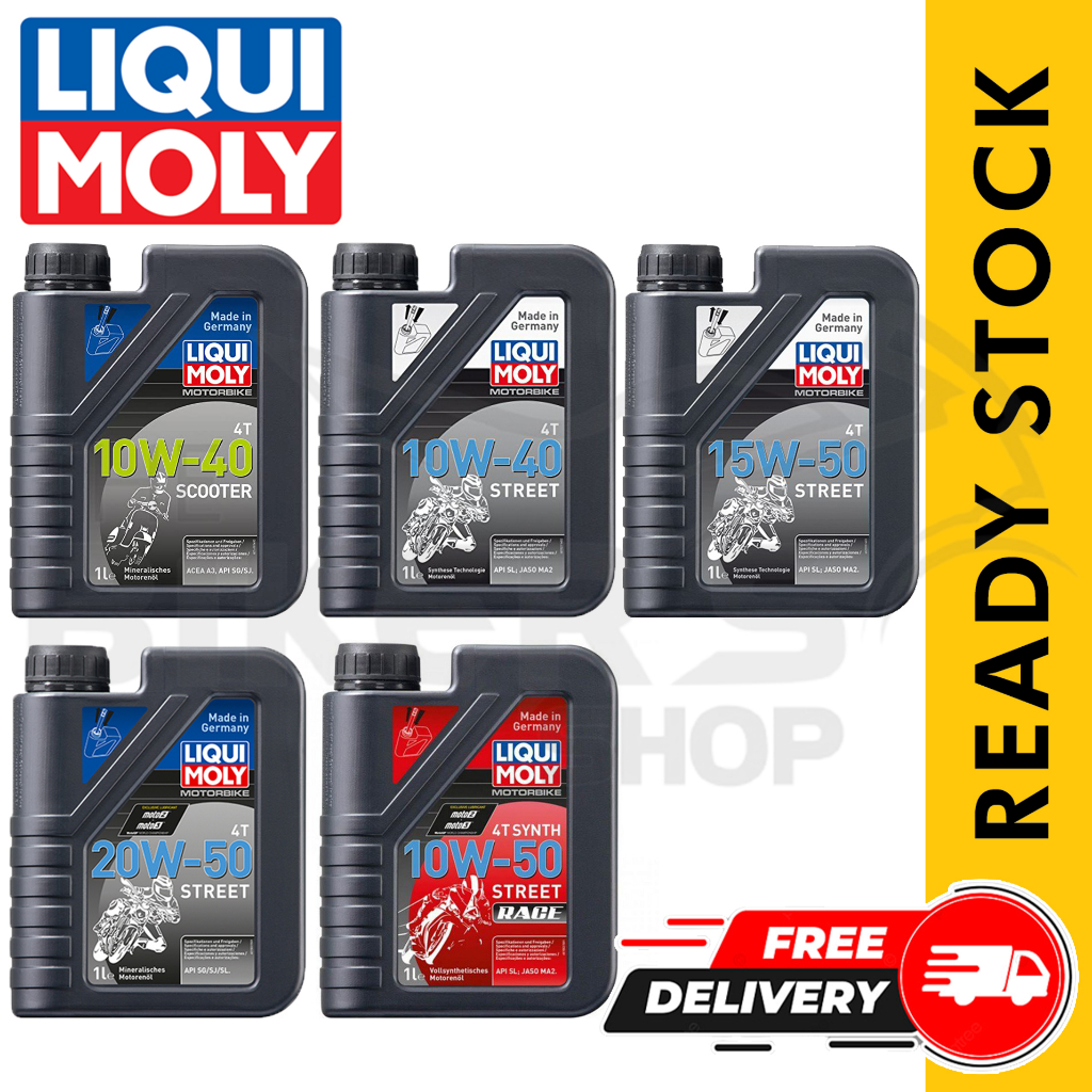 4T LIQUI MOLY 10W50 10W40 15W50 20W50 STREET / SCOOTER SEMI / FULLY ...