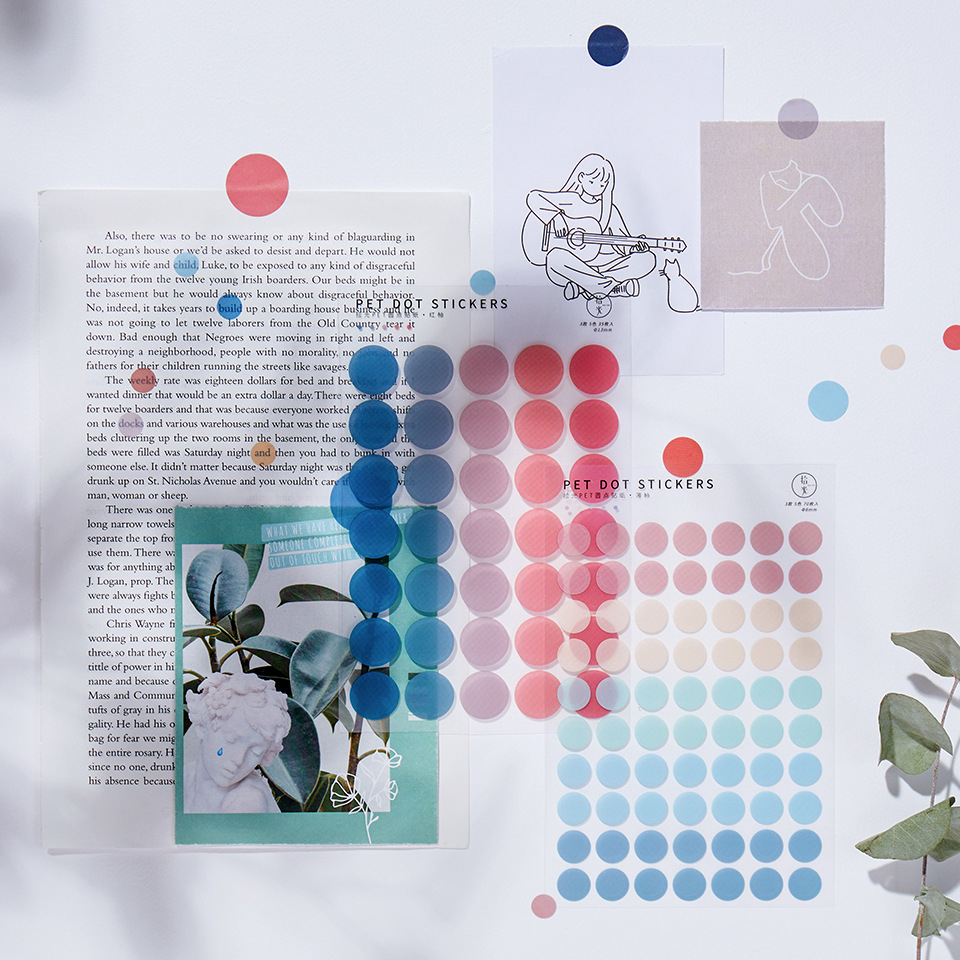 [TNY] 3/4 Sheets Colorful Round Rectangle Stickers Sticky Note Memo Pad ...